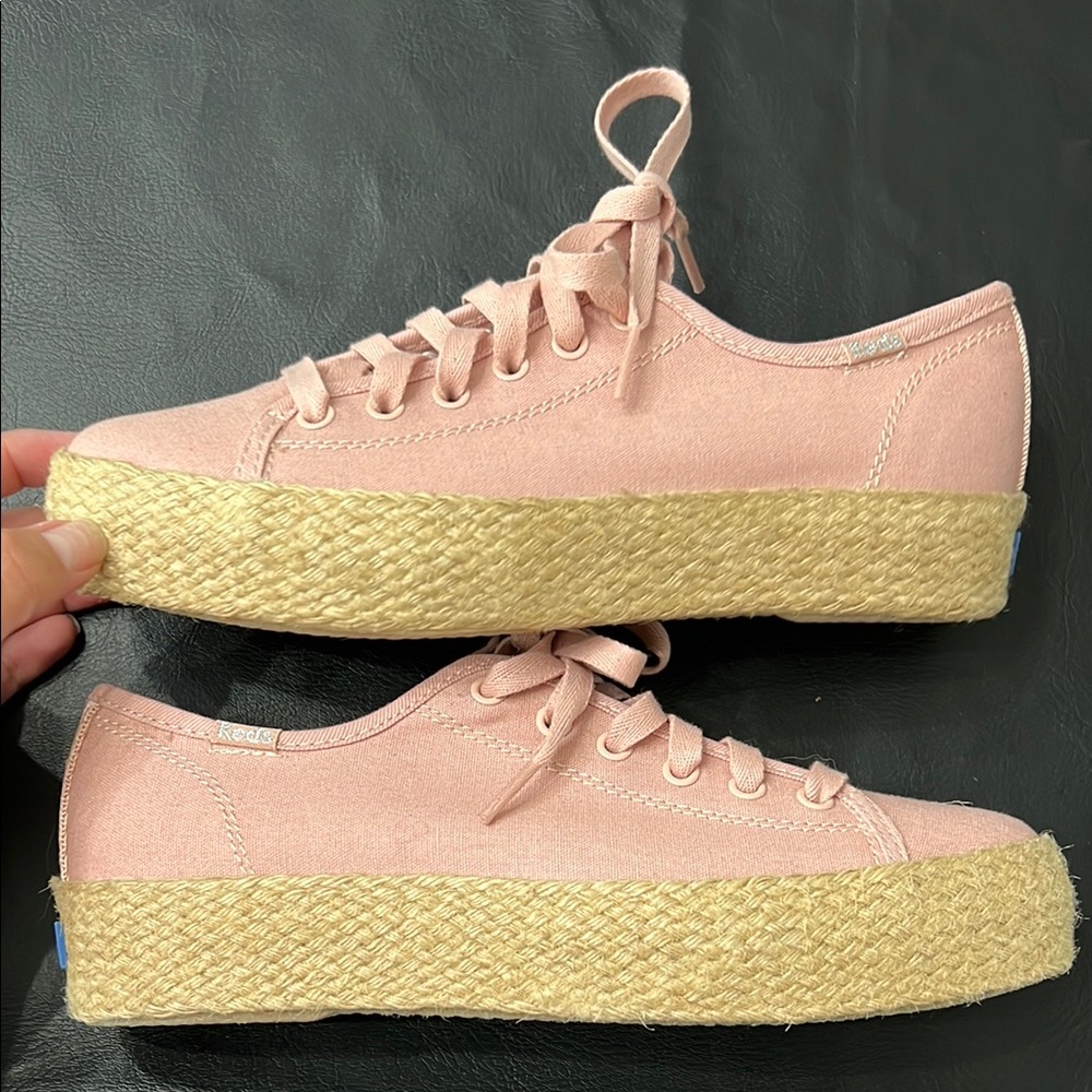 Keds Women's Triple Kick Canvas Jute Sneakers, Rose